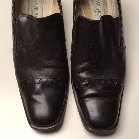 Vintage Giampiero P. Rich Brown Leather Shoes. - Picture 5 of 7